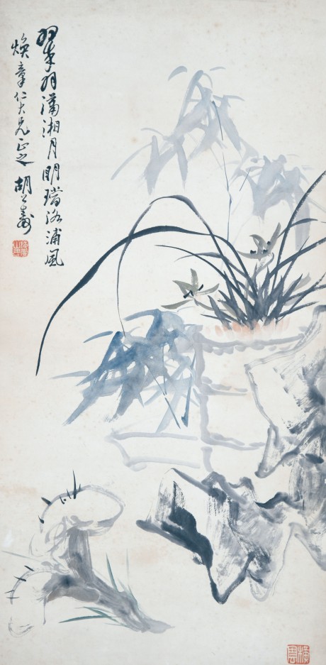 胡公寿 清供立轴 67×33CM