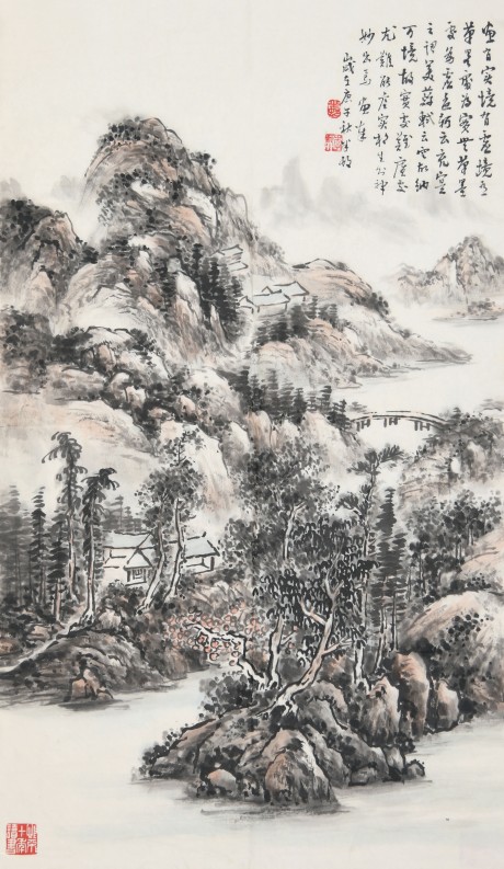 李秋水 山水单片 70*40cm