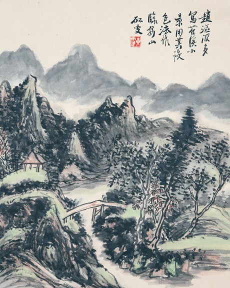 黄宾虹 山水立轴 33*26cm