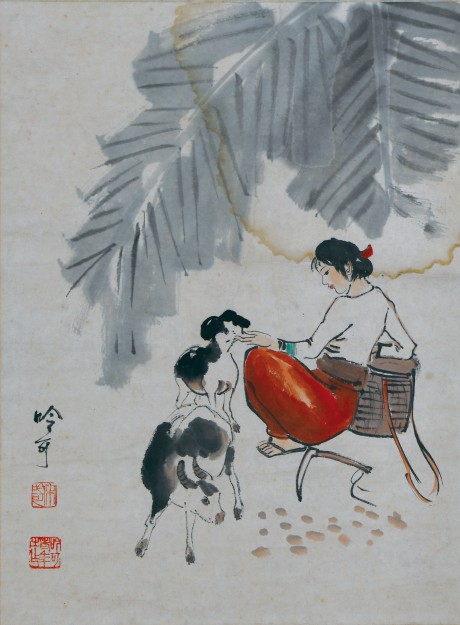 宋吟可  人物立轴 45*33cm