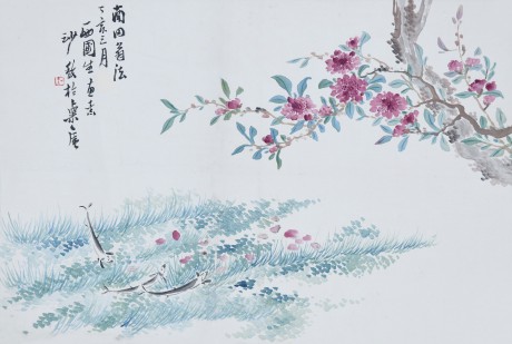 沙馥 花卉镜片 42*30cm