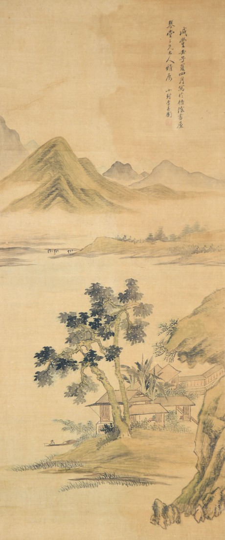 李春圃 山水立轴 80*34cm