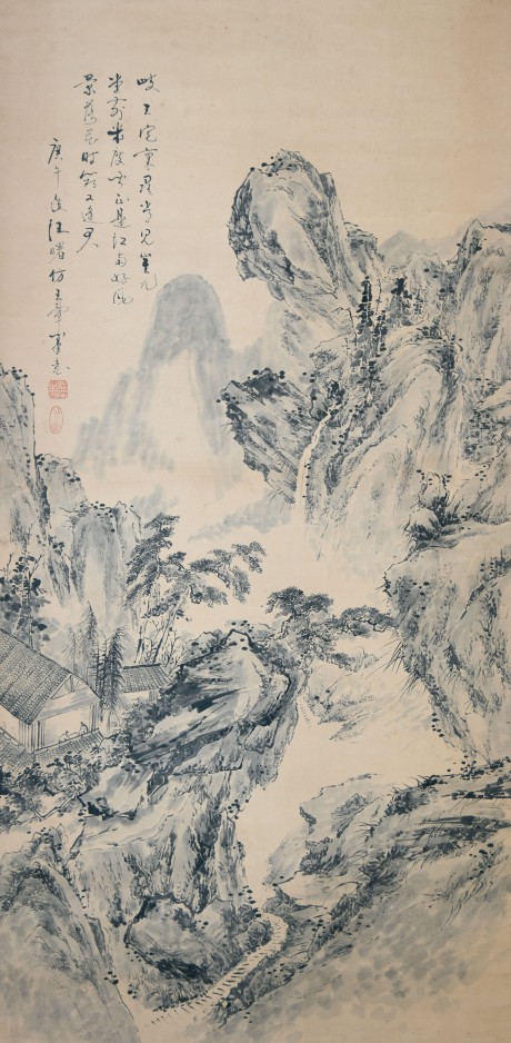 汪曙 山水立轴  136*68cm