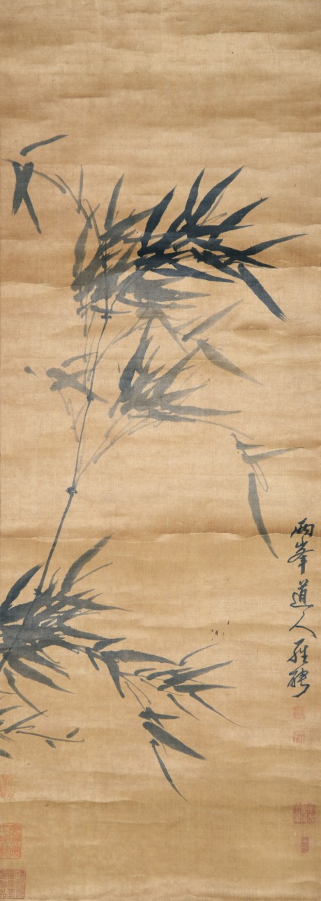 罗聘 竹立轴 90*32cm