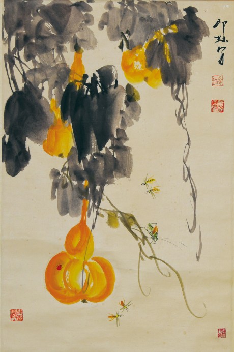 萧郎  葫芦立轴	69*45cm