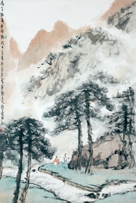 徐善  山水立轴	67*45cm