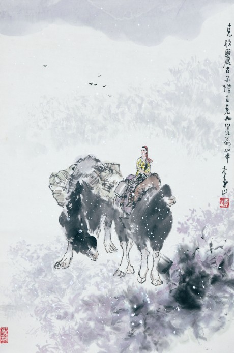 李山 人物立轴 67*44cm