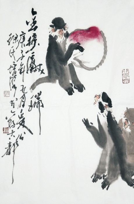 徐培晨  猴单片	68*45cm