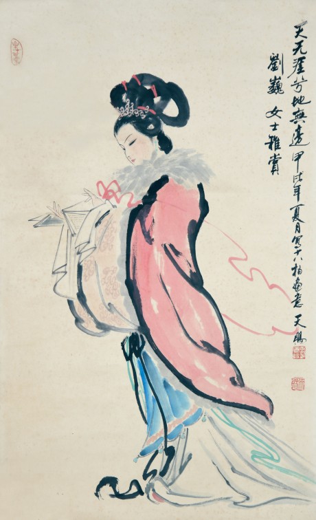 刘天赐 人物立轴  83*50cm