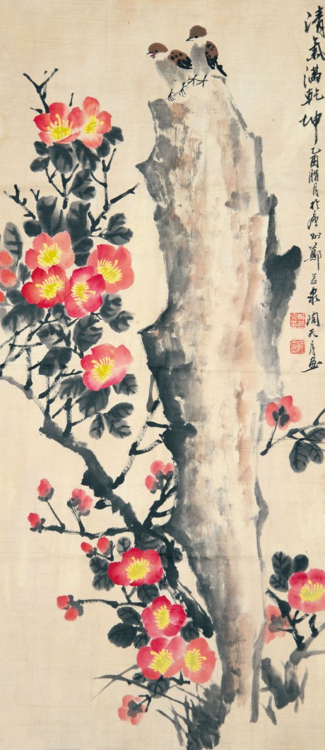 陶天月 花鸟单片 92*41cm