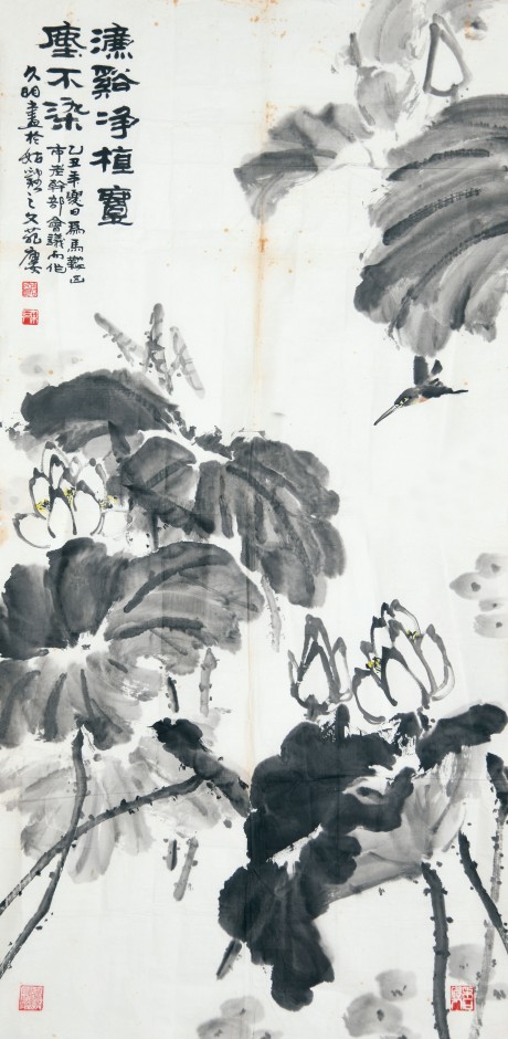 周久明 荷花单片 136*68cm