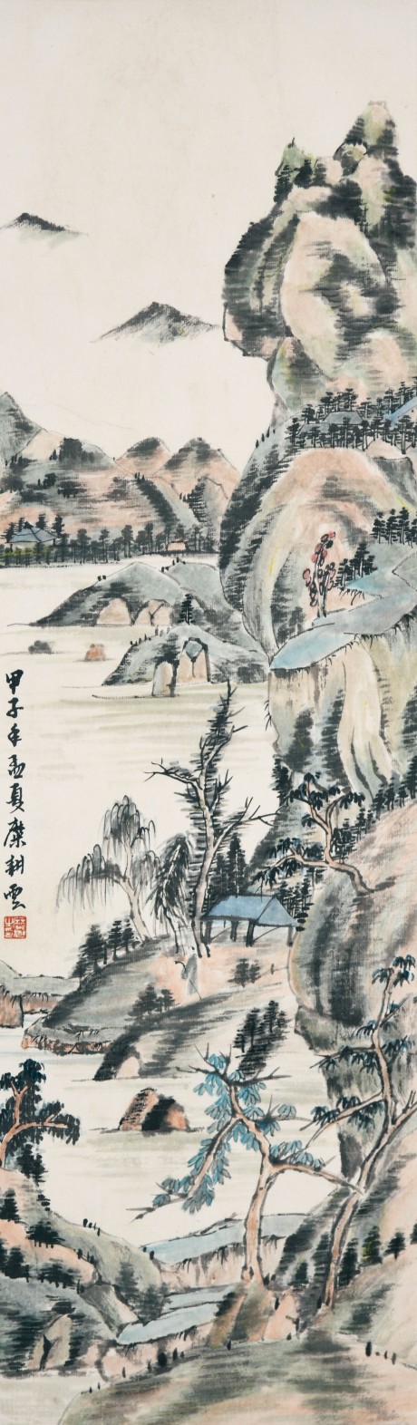 糜耕云 山水立轴 68*21cm