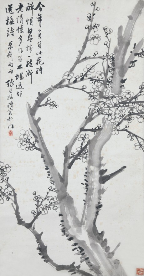 张晋福   梅花立轴   81*42cm