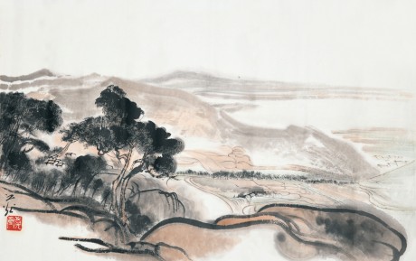 谢之光  山水单片	57*34cm