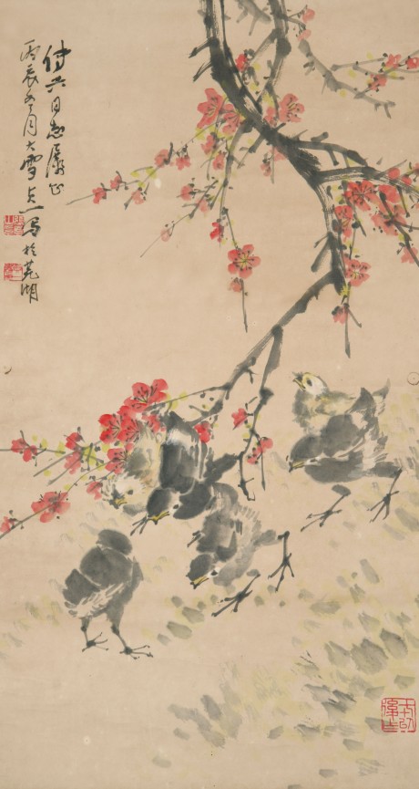 张贞一   花鸟单片 68*36cm
