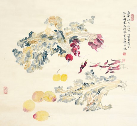 贾广健  蔬果镜片	66*62cm