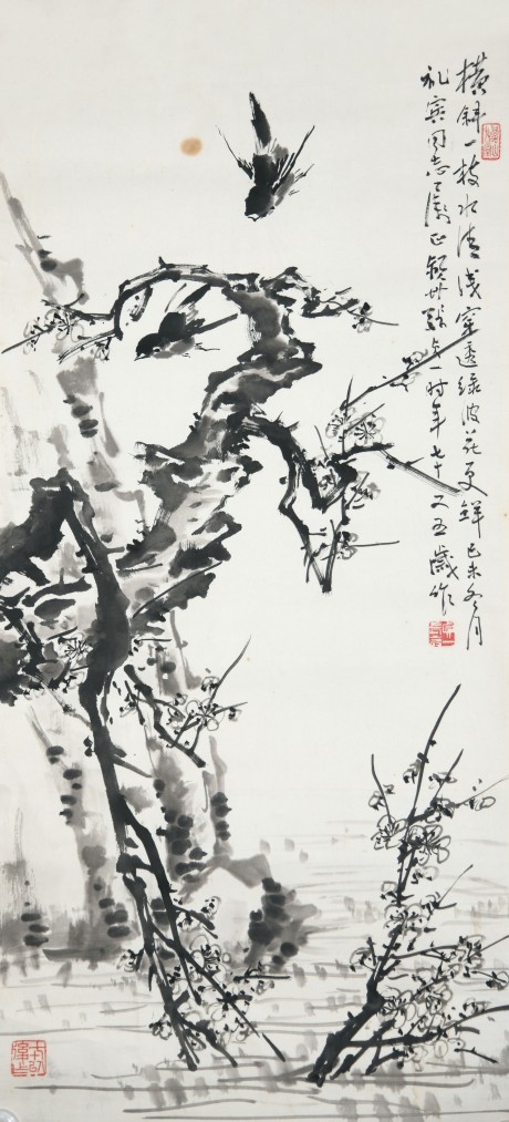 张贞一 花鸟单片 95*44cm