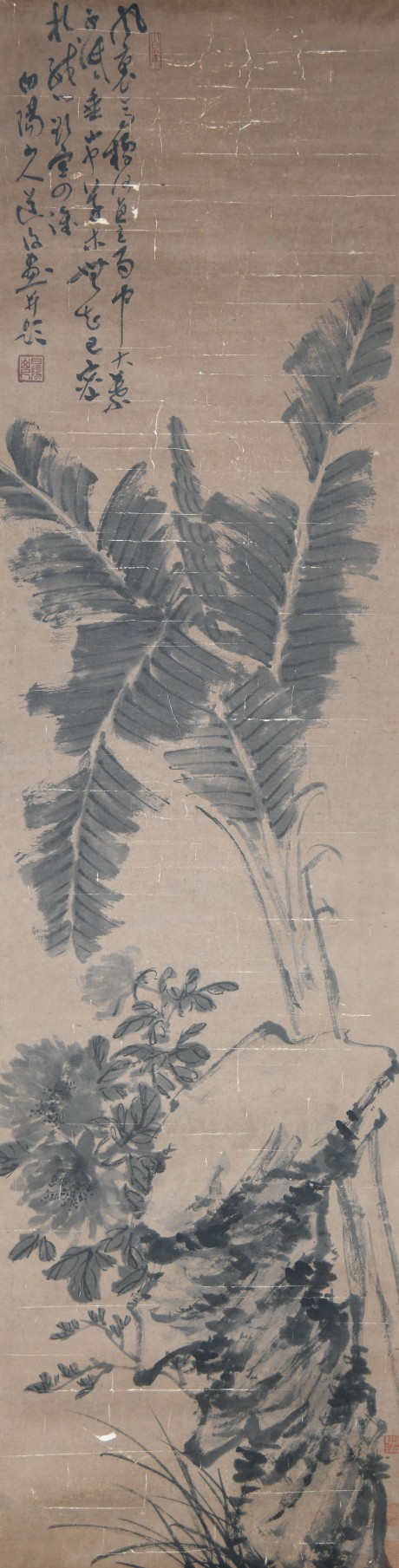 陈道復  花鸟立轴	176*46cm