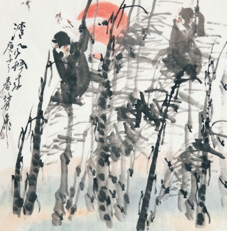 徐培晨   猴单片 68×68CM