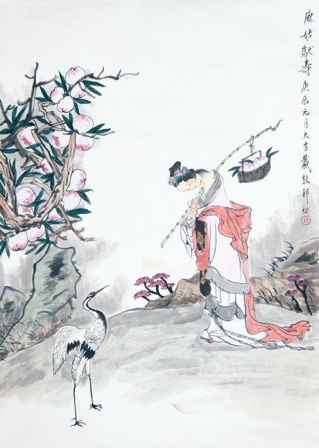 戴敦邦  人物立轴 95×58CM