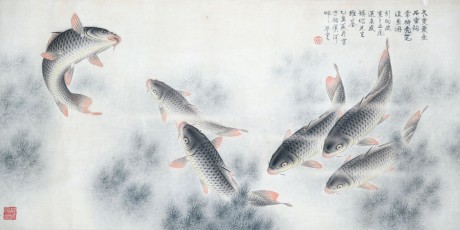 黄熙云  鱼镜片	91×46CM
