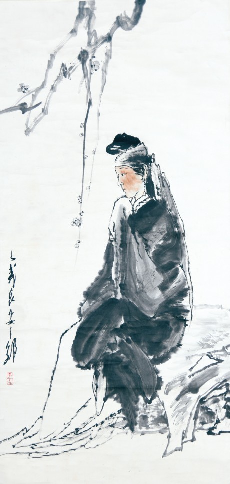 王子武 人物立轴 133×63CM
