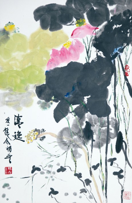 杨彦  花卉立轴 68×45CM