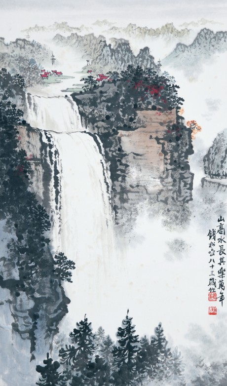钱松岩   山水立轴 66×40CM