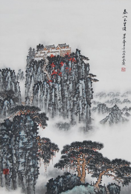 于水  山水立轴	70×46CM