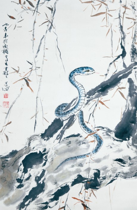 杨善深  蛇立轴 68×45CM