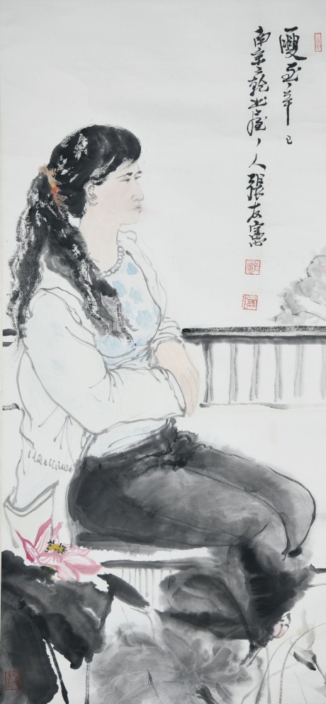 张友宪  人物立轴 116×54CM