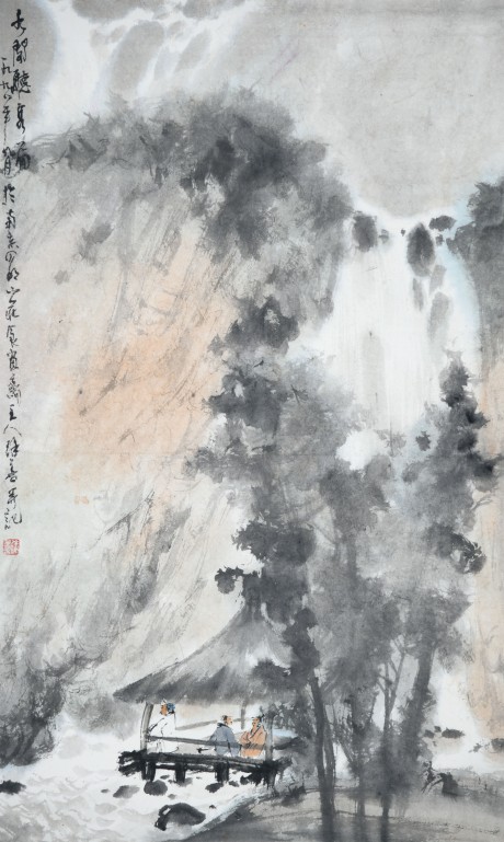 徐善  山水立轴 70×43CM