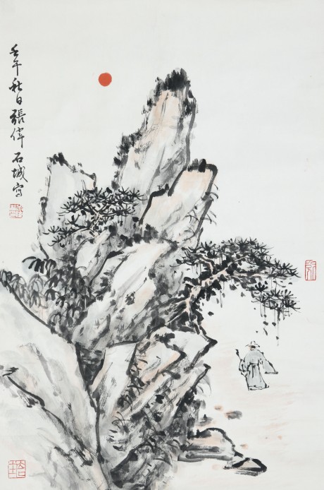 张伟  人物镜片 68×45CM